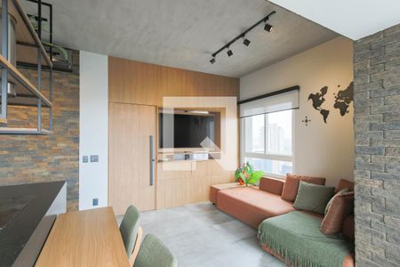 Sala de apartamento para alugar com 1 quarto, 62m² em Cidade Monções, São Paulo