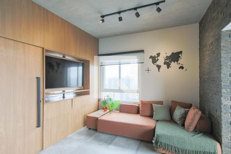 Sala de apartamento para alugar com 1 quarto, 62m² em Cidade Monções, São Paulo