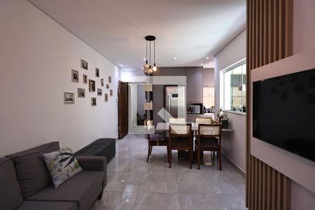 Sala de apartamento à venda com 2 quartos, 64m² em Campestre, Santo André