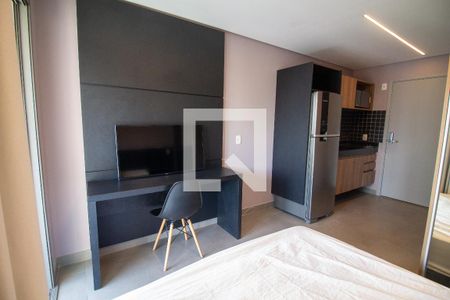 Sala / Quarto - Studio de kitnet/studio para alugar com 1 quarto, 29m² em Vila Cordeiro, São Paulo