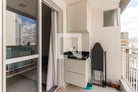 Varanda da Sala de apartamento para alugar com 1 quarto, 35m² em Vila Buarque, São Paulo