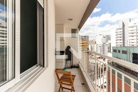 Varanda da Sala de apartamento para alugar com 1 quarto, 35m² em Vila Buarque, São Paulo
