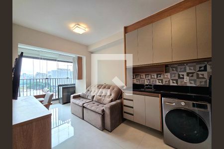 Sala/Cozinha de apartamento para alugar com 1 quarto, 29m² em Indianópolis, São Paulo