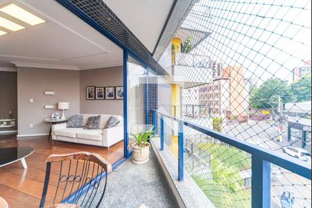 Varanda da Sala de apartamento à venda com 4 quartos, 260m² em Vila Bastos, Santo André