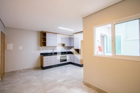 Sala/Cozinha de apartamento para alugar com 2 quartos, 62m² em Vila Humaita, Santo André