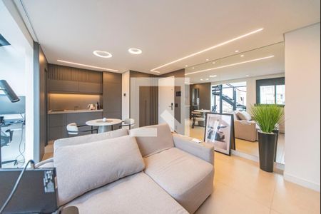 Sala de apartamento à venda com 1 quarto, 108m² em Jardim Bela Vista, Santo André