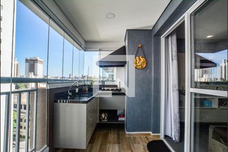 Varanda da Sala de apartamento para alugar com 3 quartos, 83m² em Vila Assunção, Santo André