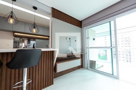 Sala_cozinha - Conjugada de apartamento para alugar com 2 quartos, 70m² em Alphaville, Barueri