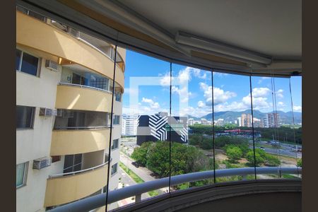 Varanda - Sala de apartamento para alugar com 1 quarto, 57m² em Barra da Tijuca, Rio de Janeiro