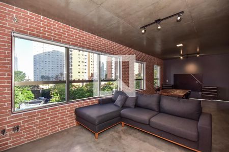 Sala de apartamento à venda com 1 quarto, 70m² em Panamby, São Paulo