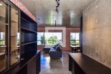 Sala de apartamento à venda com 1 quarto, 70m² em Panamby, São Paulo