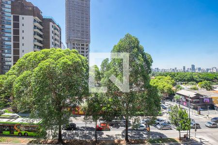 Sala/Cozinha - Vista de apartamento para alugar com 1 quarto, 54m² em Pinheiros, São Paulo