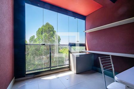 Sala/Cozinha - Varanda de apartamento para alugar com 1 quarto, 54m² em Pinheiros, São Paulo