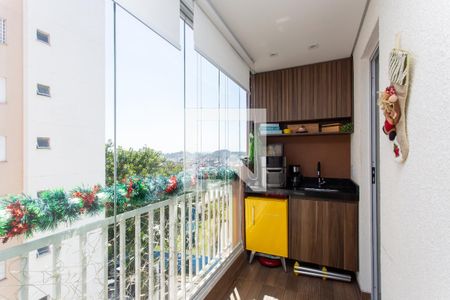 Varanda da Sala  de apartamento para alugar com 2 quartos, 47m² em Vila Carmosina, São Paulo
