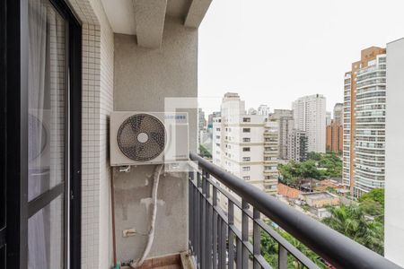 Sacada de apartamento à venda com 1 quarto, 40m² em Indianópolis, São Paulo