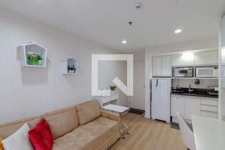 Sala de apartamento à venda com 1 quarto, 40m² em Indianópolis, São Paulo