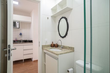 Studio para alugar com 28m², 1 quarto e sem vaga Studio para alugar com 28m², 1 quarto e sem vagaBanheiro