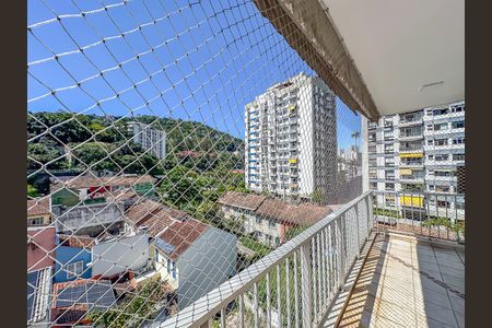 Varanda da Sala de apartamento à venda com 3 quartos, 80m² em Cosme Velho, Rio de Janeiro