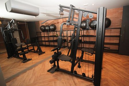 Apartamento para alugar com 27m², 1 quarto e 1 vaga Apartamento para alugar com 27m², 1 quarto e 1 vagaÁrea comum - Academia