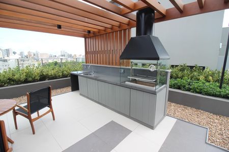 Apartamento para alugar com 27m², 1 quarto e 1 vaga Apartamento para alugar com 27m², 1 quarto e 1 vagaÁrea comum - Churrasqueira