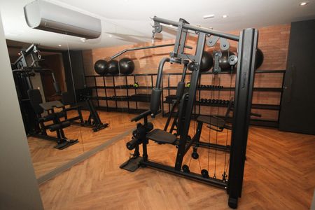 Apartamento para alugar com 27m², 1 quarto e 1 vaga Apartamento para alugar com 27m², 1 quarto e 1 vagaÁrea comum - Academia