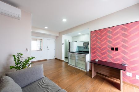 Sala de apartamento para alugar com 1 quarto, 73m² em Gonzaga, Santos