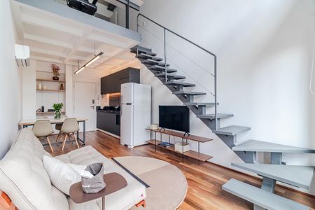 Sala de apartamento para alugar com 1 quarto, 43m² em Jardim das Bandeiras, São Paulo