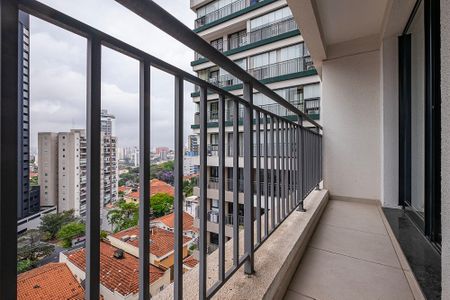 Sala/Cozinha - Varanda de apartamento para alugar com 1 quarto, 30m² em Sumaré, São Paulo
