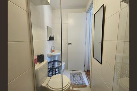 Banheiro da Suíte de apartamento para alugar com 1 quarto, 28m² em Vila das Belezas, São Paulo