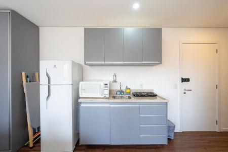 Cozinha de kitnet/studio para alugar com 1 quarto, 27m² em Vila Clementino, São Paulo