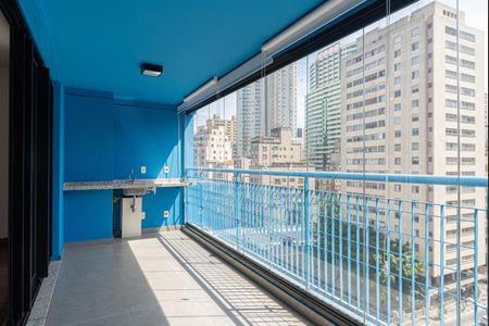 Varanda de kitnet/studio para alugar com 1 quarto, 45m² em Bela Vista, São Paulo