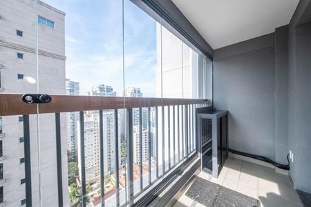 Varanda Studio de apartamento à venda com 1 quarto, 25m² em Brooklin Paulista, São Paulo