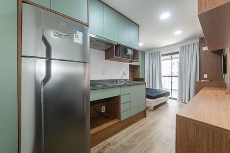 Cozinha de apartamento à venda com 1 quarto, 25m² em Brooklin Paulista, São Paulo
