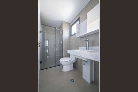 Banheiro Social de kitnet/studio à venda com 1 quarto, 25m² em Brooklin Paulista, São Paulo