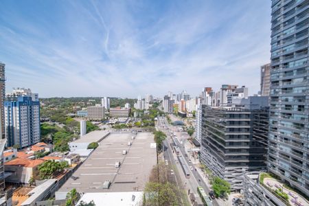 Vista da Varanda do Studio de kitnet/studio à venda com 1 quarto, 25m² em Brooklin Paulista, São Paulo