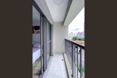 Varanda da Sala de kitnet/studio à venda com 1 quarto, 25m² em Vila Dom Pedro I, São Paulo
