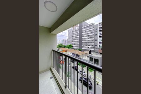 Varanda da Sala de kitnet/studio à venda com 1 quarto, 25m² em Vila Dom Pedro I, São Paulo