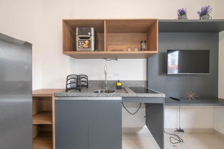 Studio - Cozinha de apartamento para alugar com 1 quarto, 17m² em Chácara Santo Antônio (zona Sul), São Paulo