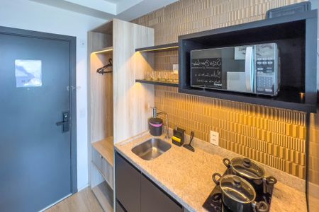 Studio para alugar com 23m², 1 quarto e 1 vaga Studio para alugar com 23m², 1 quarto e 1 vagaCozinha