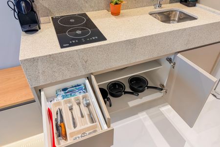 Studio à venda com 29m², 1 quarto e sem vaga Studio à venda com 29m², 1 quarto e sem vagaCozinha