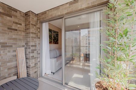 Varanda Sala de apartamento para alugar com 1 quarto, 38m² em Jardim Paulista, São Paulo