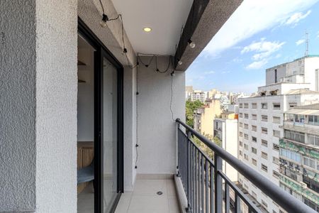 Varanda de kitnet/studio para alugar com 1 quarto, 27m² em Vila Buarque, São Paulo