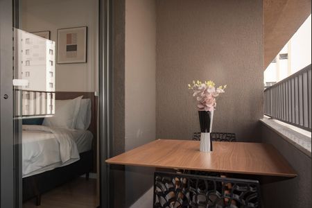 Varanda de kitnet/studio para alugar com 1 quarto, 23m² em Vila Clementino, São Paulo