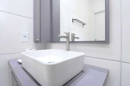 Apartamento à venda com 33m², 1 quarto e sem vagaDetalhe do banheiro