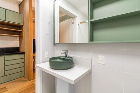 Studio para alugar com 26m², 1 quarto e sem vaga Studio para alugar com 26m², 1 quarto e sem vagaBanheiro