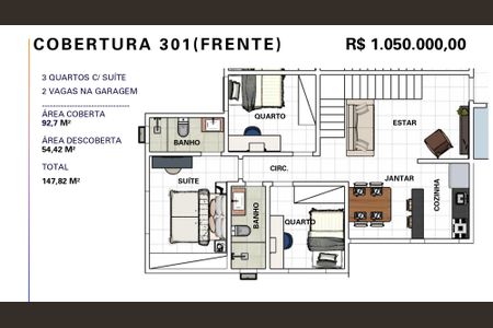 Apartamento à venda com 94m², 3 quartos e 2 vagas