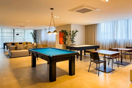 Apartamento à venda com 37m², 1 quarto e 1 vaga Apartamento à venda com 37m², 1 quarto e 1 vagaÁrea comum - Salão de jogos