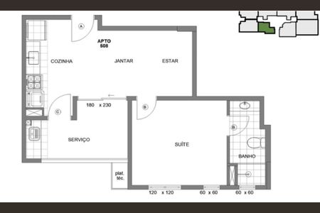 Apartamento à venda com 64m², 3 quartos e 1 vaga