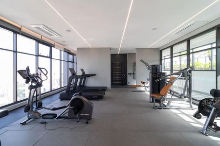 Studio para alugar com 28m², 1 quarto e sem vaga Studio para alugar com 28m², 1 quarto e sem vagaÁrea comum - Academia