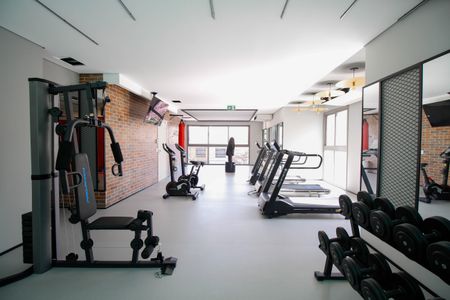 Studio à venda com 28m², 1 quarto e sem vaga Studio à venda com 28m², 1 quarto e sem vagaÁrea Comum - Academia